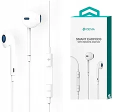 Słuchawki Devia przewodowe Smart Earpods douszne białe